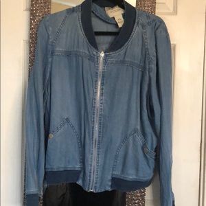 Denim bomber jacket